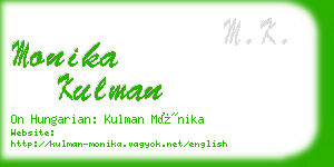 monika kulman business card